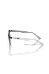 Frankie Morello Schwarze Metallicfaser-Sonnenbrille für Herren