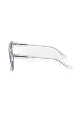 Frankie Morello Weiße Acetat-Sonnenbrille für Herren