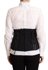 Dolce & Gabbana Schwarzer Korsettgürtel Stretch-Taillenband Top
