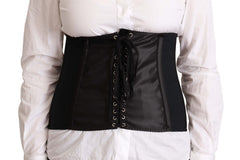 Dolce & Gabbana Schwarzer Korsettgürtel Stretch-Taillenband Top