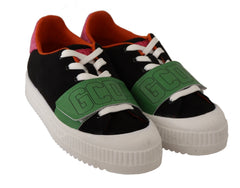 GCDS Mehrfarbige Wildleder Low Top Schnürsneaker für Damen