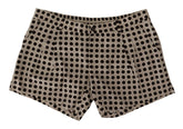 Dolce & Gabbana Zwart-Witte Polkadot Katoen Linnen Korte Broek