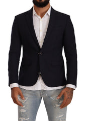 Domenico Tagliente Black Single Breasted One Button Suit Jacket