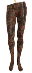 Dolce & Gabbana Schwarze Strümpfe mit Blumenmuster Nylonstrumpfhose