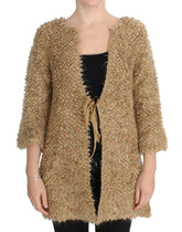 PINK MEMORIES Beige Wool Blend Cape Sweater