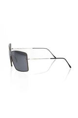 Frankie Morello Schwarze Metallicfaser-Sonnenbrille für Damen