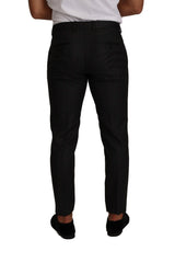 Dolce & Gabbana Anzughose aus grauer, karierter Wolle