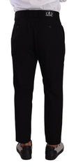Dolce & Gabbana Schwarze Chino-Jeans aus Baumwoll-Stretch