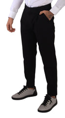 Dolce & Gabbana Schwarze Chino-Jeans aus Baumwoll-Stretch