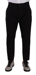 Dolce & Gabbana Schwarze Chino-Jeans aus Baumwoll-Stretch