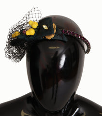 Dolce & Gabbana Lila Kristall Diadem Haarband Zitronen Sizilien Tiara