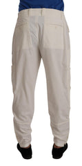 Dolce & Gabbana Off-White Baumwoll-Cord Cargo-Hose