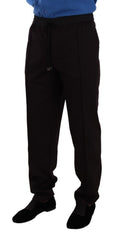 Dolce & Gabbana Bordeauxfarbene Skinny-Hose aus Baumwolle für Herren