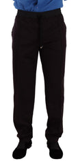 Dolce & Gabbana Bordeauxfarbene Skinny-Hose aus Baumwolle für Herren