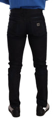 Dolce & Gabbana Blaue Stretch-Skinny-Jeans aus Baumwolle