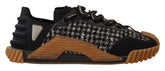 Dolce & Gabbana NS1 Schnürsneakers aus schwarz-weißem Stoff