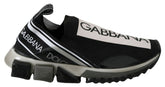 Dolce & Gabbana Schwarz Weiß SORRENTO Sport-Stretch-Sneakers