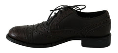 Dolce & Gabbana Braune Wingtip Derby Lederschuhe
