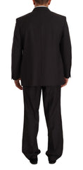 Domenico Tagliente Gray Polyester Single Breasted Formal Suit