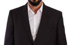 Domenico Tagliente Gray Polyester Single Breasted Formal Suit