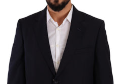 Domenico Tagliente Blue Polyester Single Breasted Formal Suit