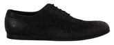 Dolce & Gabbana Schwarze Herren-Oxford-Schuhe aus Kaimanleder