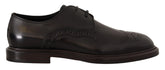 Dolce & Gabbana Formelle Derby-Schuhe aus schwarzem Leder