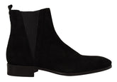 Dolce & Gabbana Chelsea Boots für Herren aus schwarzem Wildleder