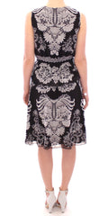 Sachin & Babi Schwarzes Seiden-Cocktailkleid mit Blumenmuster