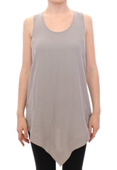 Comeforbreakfast Grau Viskose Tanktop Shirt Bluse
