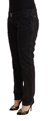 CYCLE Schwarze Distressed Low Waist Slim Fit Jeans aus Baumwolle