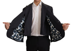 Dolce & Gabbana Blauer Leinen-Herren-Blazer