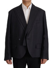Dolce & Gabbana Blauer Leinen-Herren-Blazer