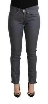 Levi's graue, tief sitzende Skinny Jeans aus Baumwolle