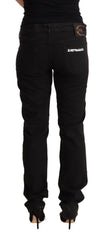 Just Cavalli Schwarze Mid Waist Skinny Jeans aus Denim-Baumwolle