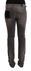 Costume National Grau ausgewaschene Low Waist Straight Denim Jeans