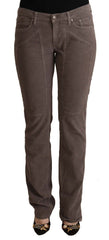 Jeckerson Braune Baumwolle Hüftjeans mit ikonischen Patches
