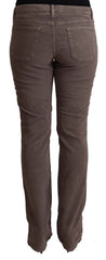 Jeckerson Braune Baumwolle Hüftjeans mit ikonischen Patches