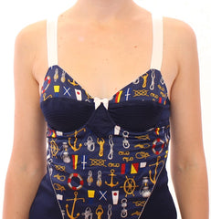 Dolce & Gabbana Tanktop mit blauem Seemannsmotiv