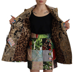 Dolce & Gabbana Mehrfarbiger zweireihiger Patchwork-Jacquard-Blazer