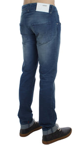 Acht Blue Wash Denim Katoen Stretch Slim Fit Jeans