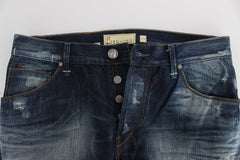 Acht Blue Wash Baumwoll-Denim Regular Fit Jeans