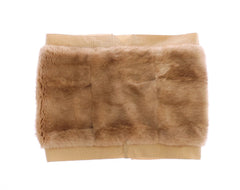 Dolce & Gabbana Beige NERZ Pelzschal Foulard Halswickel