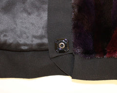 Dolce & Gabbana Purple MINK Fur Scarf Foulard Neck Wrap