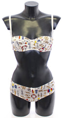 Dolce & Gabbana weißer Segler-BH mit Höschen, Stretch-Unterwäsche