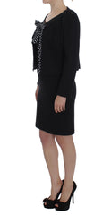 BENCIVENGA Schwarzes Stretch-Etui-Kleid & Pullover-Set