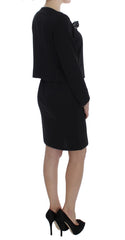 BENCIVENGA Schwarzes Stretch-Etui-Kleid & Pullover-Set