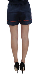 Dolce & Gabbana Blaue Seiden-Stretch-Schlafshorts