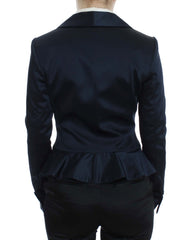 Exte Blue Three Button Single Breasted Blazer Jacket