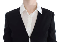 Exte Schwarzer Blauer Zweiteiliger Anzug Rock & Blazer